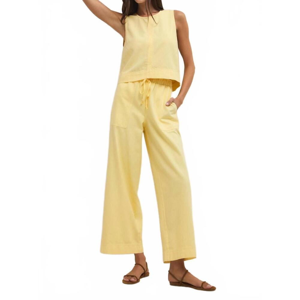 Z Supply Yellow Cropped Tank Top